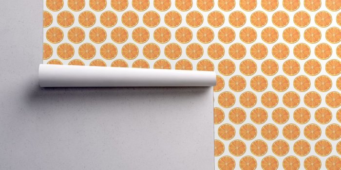 1024x1024 Orange Print wallpaper - carrie_hendrix - Spoonflower