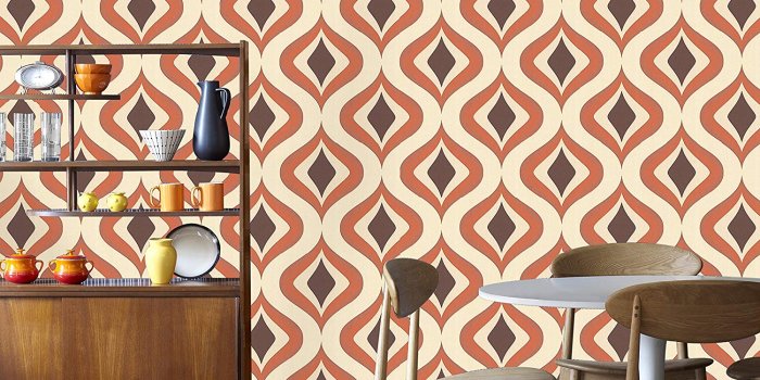 1500x1500 Superfresco Easy Paste the Wall Trippy Retro Vintage 60's Orange Wallpaper  15195