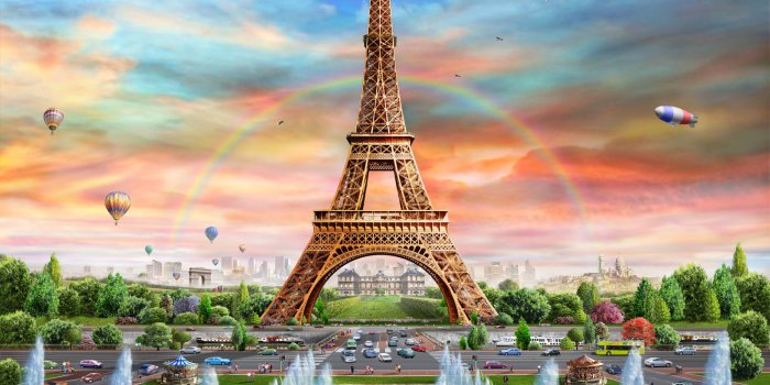 2000x1429 Eiffel Tower at Dusk