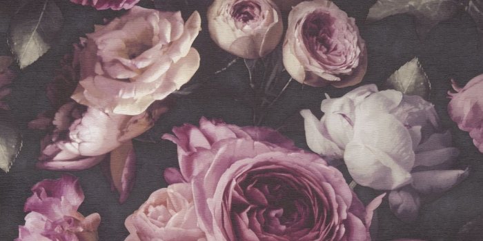 1000x1000 Grandeco Opus Vintage Floral Pink Wallpaper