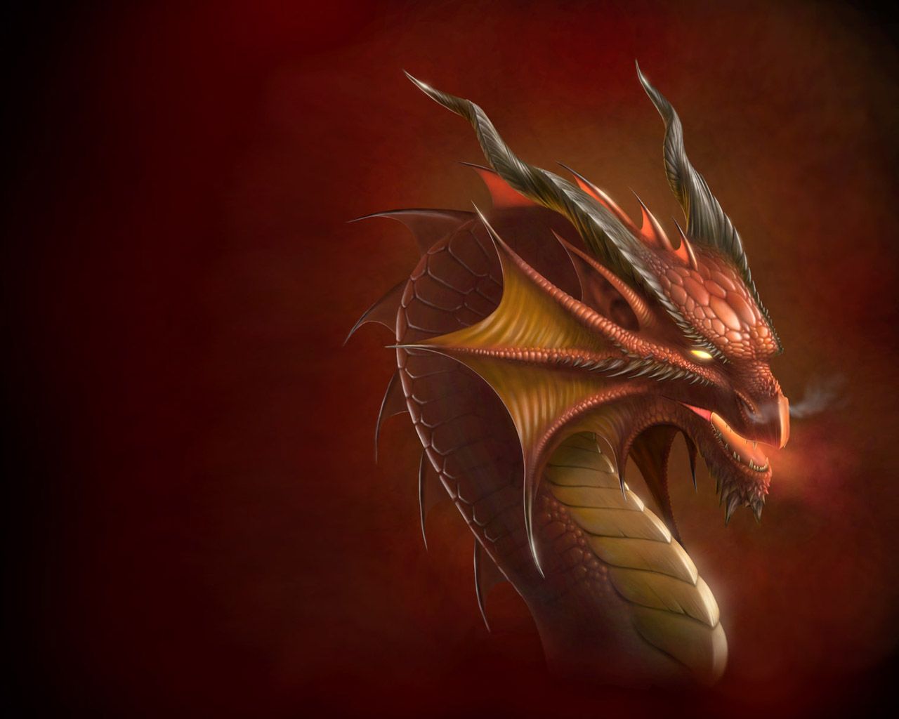 1280x1024 Dragon Head Wallpaper