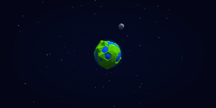 2560x1440 Download 2560x1440 Low Poly, Earth, Galaxy, Stars, Moon Wallpapers
