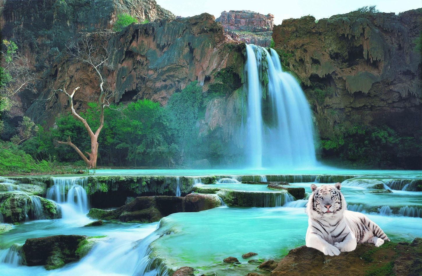 1450x950 Wall Art Ideas: Moving Waterfall Wall Art (Explore #18 of 20 Photos)