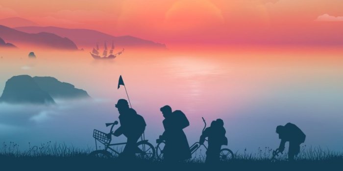 840x1160 Download 840x1160 wallpaper cycling, fun, outdoor, sunset