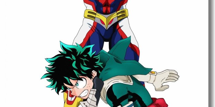 1000x1449 US $5.75 28% OFF|Custom Canvas Wall Art Japanese Cartoon My Hero Academia  Poster Izuku Midoriya Deku All Might Wall Sticker Kids Wallpaper #0872#-in 