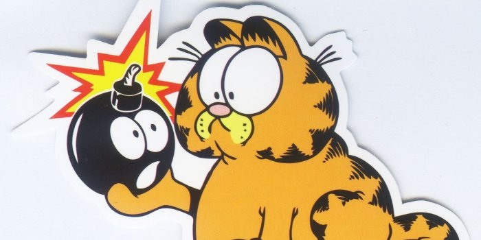 1111x1111 1044 The Hundreds Adam Bomb x GARFIELD, Width 8 cm, decal sticker