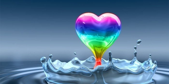 1024x768 Rainbow Heart Wallpapers