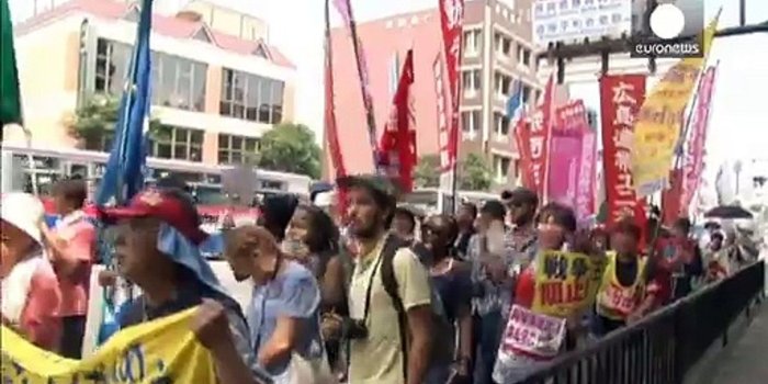 1920x1080 Hundreds rally against security bills as Nagasaki marks bomb anniversary