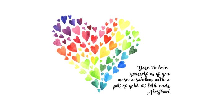 2560x1440 Rainbow Hearts Digital Wallpapers