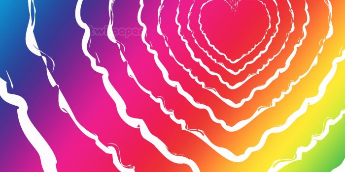 1600x1200 Rainbow Heart Wallpaper Group (44+)