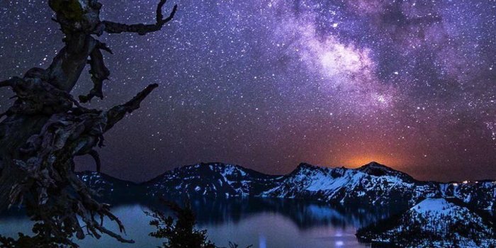 969x1356 Milky Way over Crater Lake (Oregon) by Glen Murray | Wallpapers in