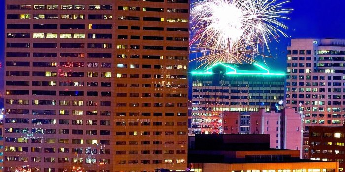 1440x2560 Download wallpaper 1440x2560 portland, oregon, night city, fireworks