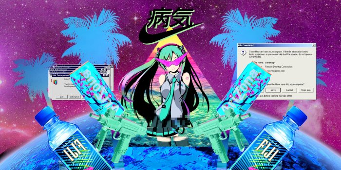 2160x1080 Some Anime Vaporwave Wallpapers - Album on Imgur