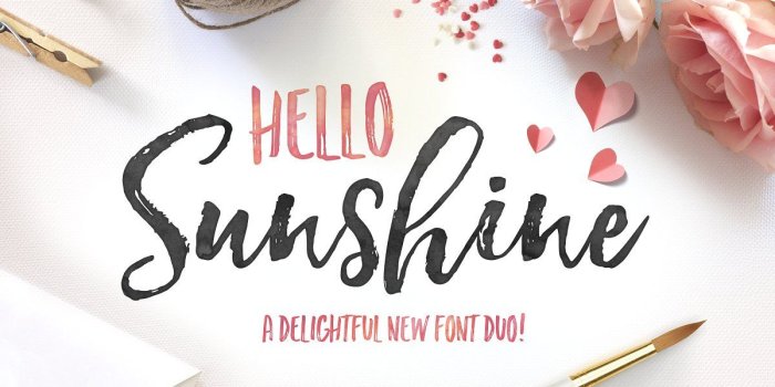 1200x800 Hello Sunshine Font Duo ~ Script Fonts ~ Creative Market