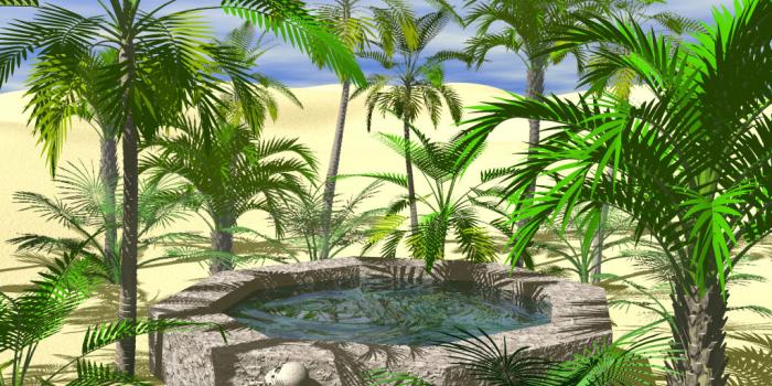 1024x768 Free 3D Wallpaper 'Oasis' 1024x768