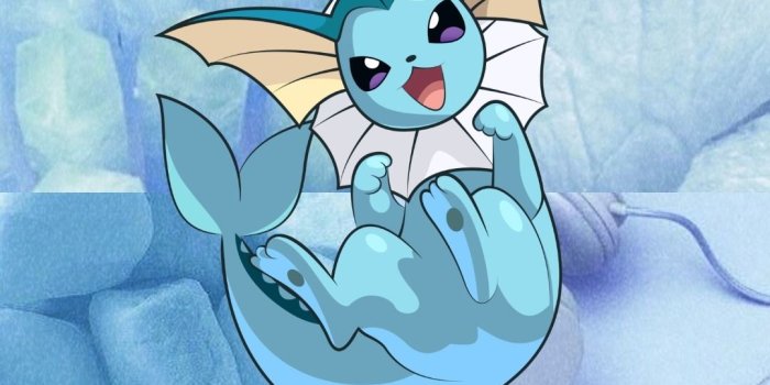 1080x1920 Wallpaper Lockscreen Aesthetic Blue Vaporeon Eevolution - Cartoon