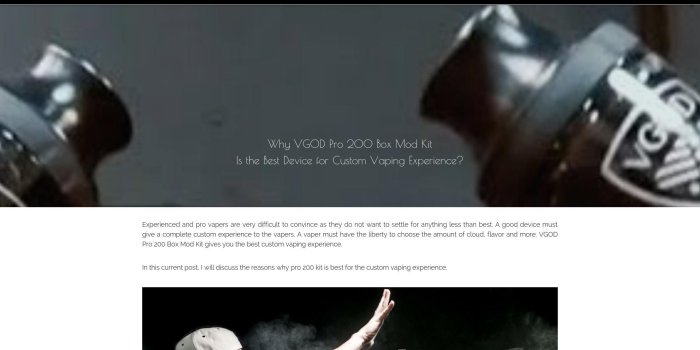 1920x1080 Get to Know Why VGOD Pro 200 Kit is The Best Device For Vaping