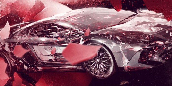 720x1280 Lamborghini car, explosion, ball smash, 720x1280 wallpaper