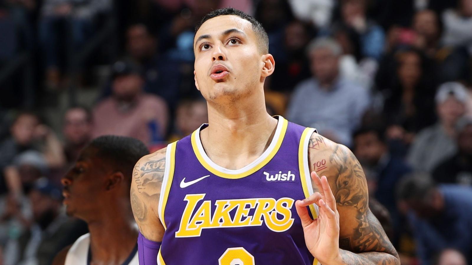 2048x1152 Kyle Kuzma makes shot over backboard during Los Angeles Lakers win