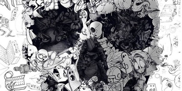 744x1392 Doodle skull - The iPhone Wallpapers