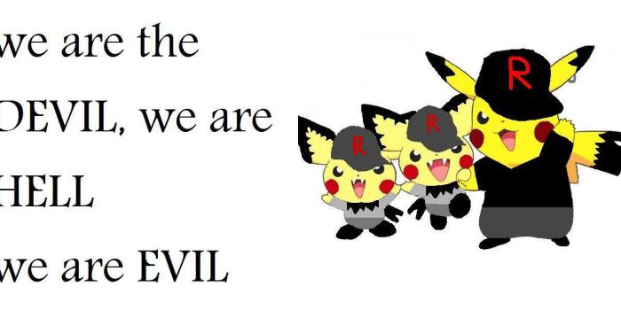 1304x604 evil - Pikachu Fan Art (10906493) - Fanpop