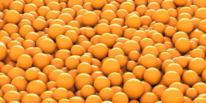 1366x768 Download wallpaper 1366x768 balls, orange, round, 3d tablet, laptop