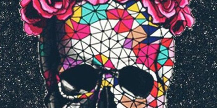 750x1334 Colorful Skull Roses Space iPhone 6 Wallpaper HD - Free Download