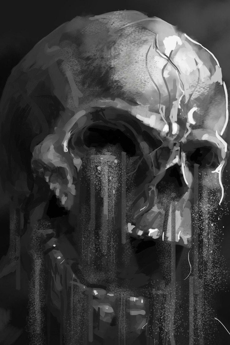 750x1125 iPhone Wallpaper Dark Skull | 2019 3D iPhone Wallpaper