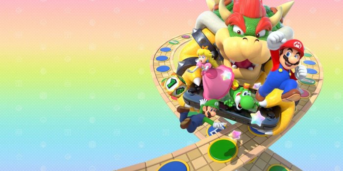1600x900 Download Wallpaper 1600x900 Yoshi, Bowser, Princess peach, Mario