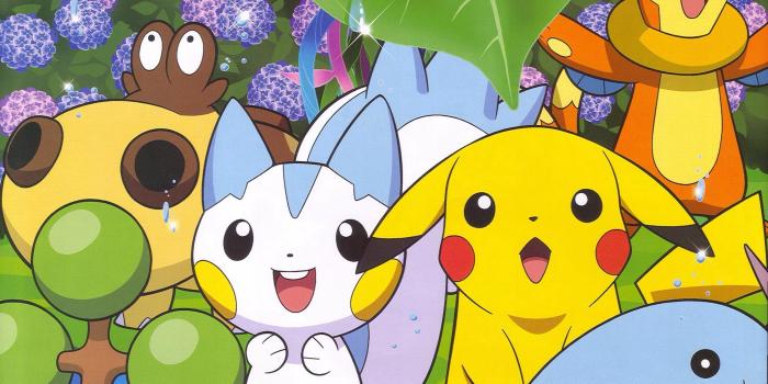 2048x2048 Pokémon images Pikachu and Friends playing in the Spring HD