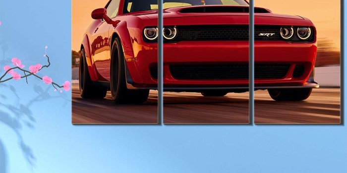 1050x1050 Amazon.com: Canvas Giclee Printing Dodge Challenger SRT Demon Sports