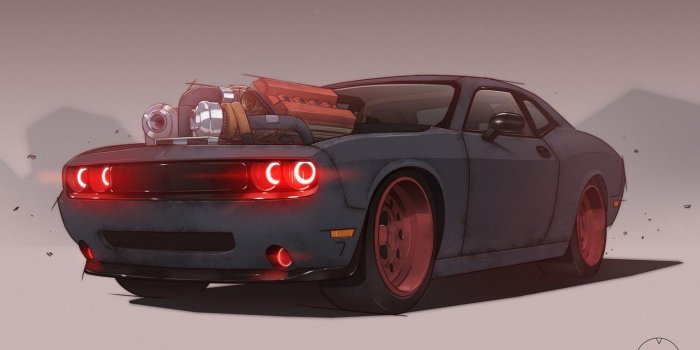 1332x850 Photo Wallpaper Auto, Figure, Machine, Dodge, Challenger, - Dodge