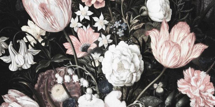 999x999 Anewall Dark Floral Blossom Modern Classic Wallpaper