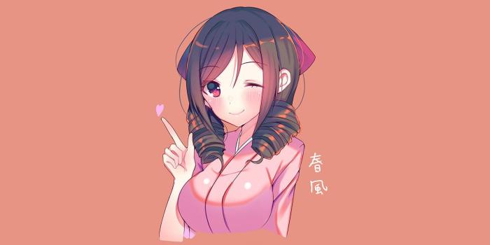 1366x768 wallpaper for desktop, laptop | at26-harukaze-anime-girl-cute-art