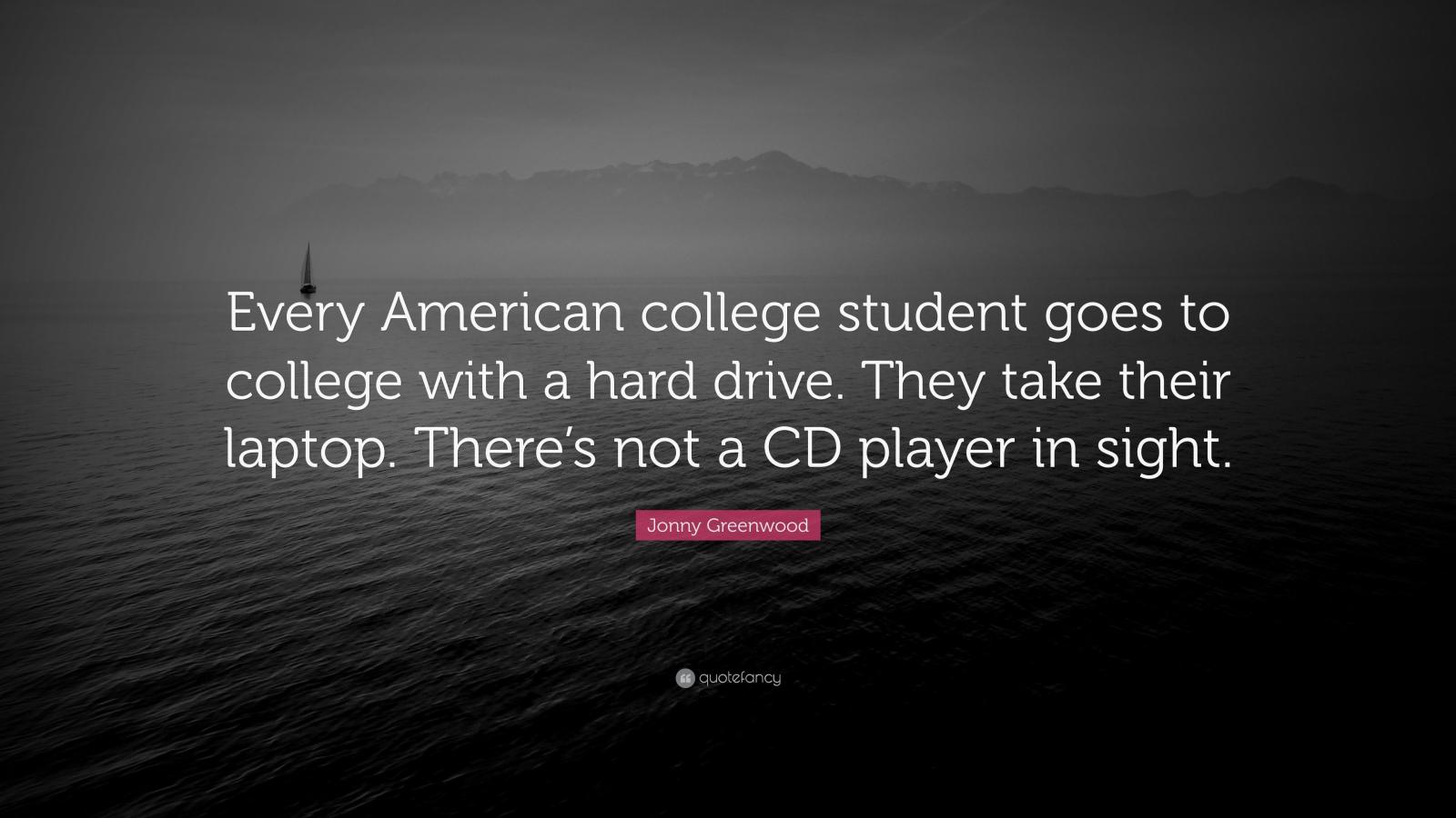 3840x2160 Jonny Greenwood Quote: “Every American college student goes to