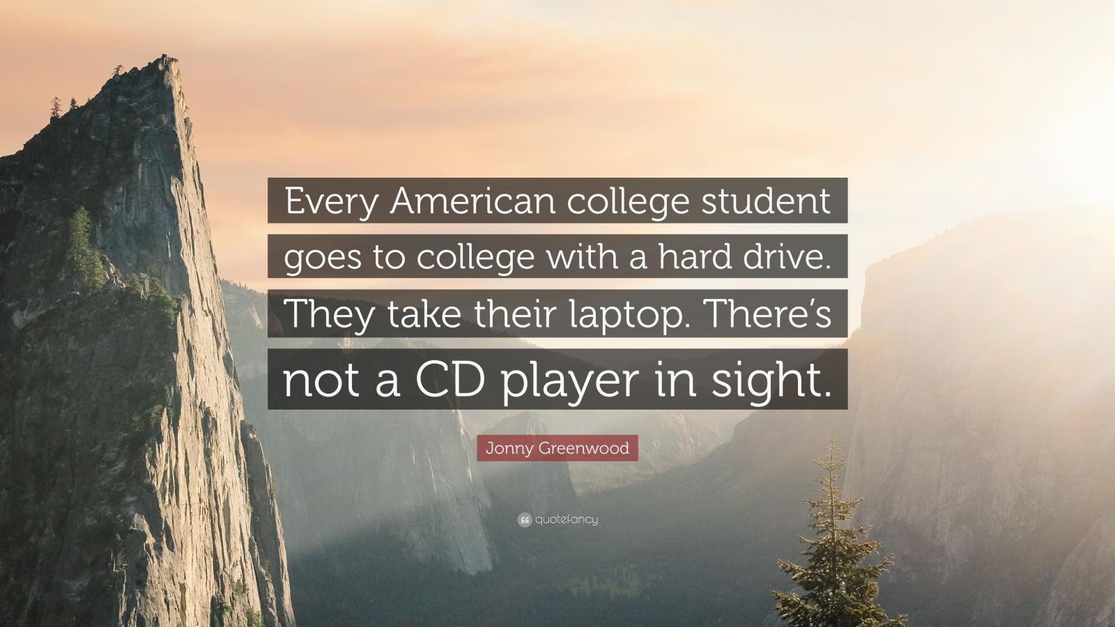 3840x2160 Jonny Greenwood Quote: “Every American college student goes to