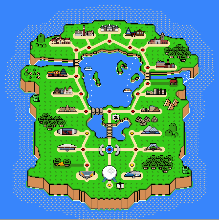 896x902 Playing around a bit with Photoshop... Epcot meets Super Mario World