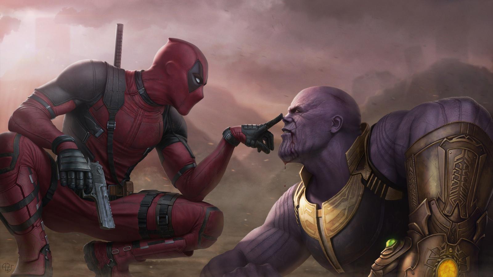 3840x2160 4K Pic of Deadpool Vs Thanos | HD Wallpapers