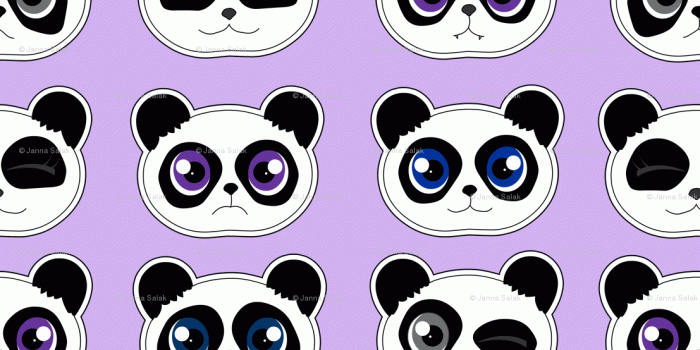 1107x1107 Cute Purple Panda Wallpapers