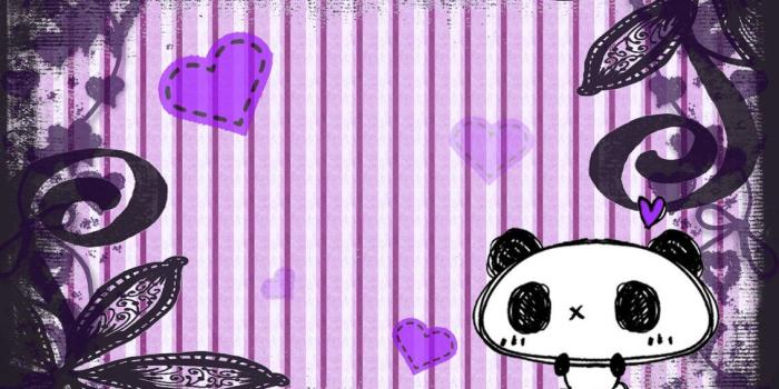 1131x707 Cute Purple Panda Wallpapers