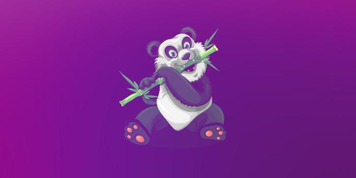 1920x1080 Download 1920x1080 Cute Panda, Digital Art, Eating Bamboo Wallpapers