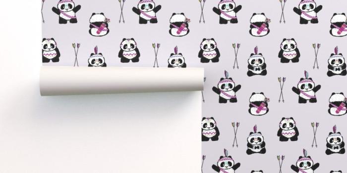 1024x1024 panda w/ arrows (purple) || pandamonium on Isobar by