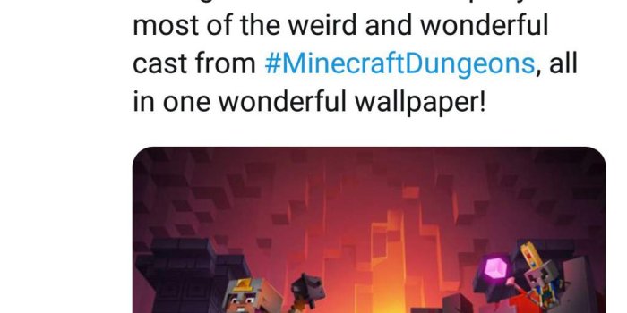 1024x1018 Magnet: Minecraft Dungeons Tweet New Free Wallpaper For Phones