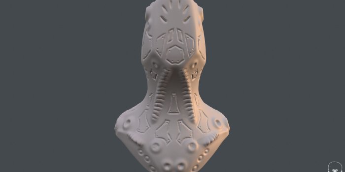 1920x1080 ArtStation - Humanoid Robot Bust, Kevin Nijland