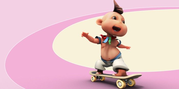 1332x850 Wallpaper the game, anime, boy, art, skate, Lucky son images for