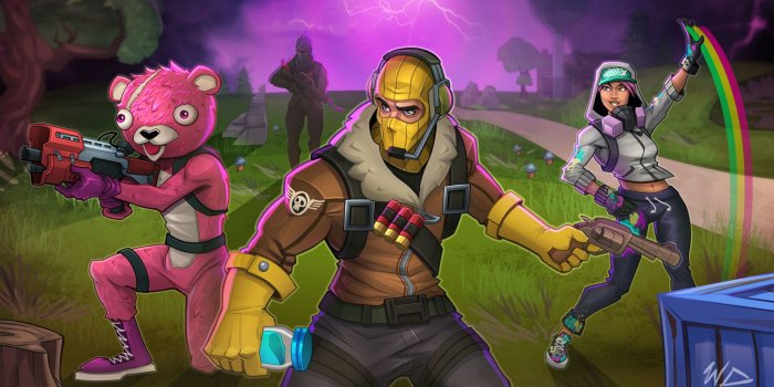 2048x1152 Download 2048x1152 wallpaper fortnite, squad, art, dual wide