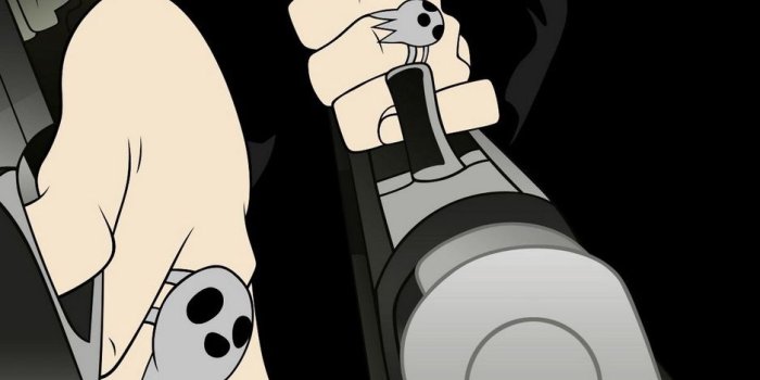 938x1668 Download wallpaper 938x1668 soul eater not, man, gun, guns, art