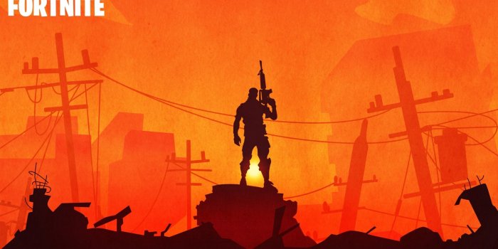 2048x1152 Download Fortnite Warrior Silhouette In Sunset Ultra Wide monitor