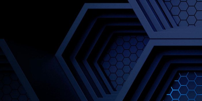 1440x3040 Dark Blue Boxes 3D Abstract Wallpaper - [1440x3040]