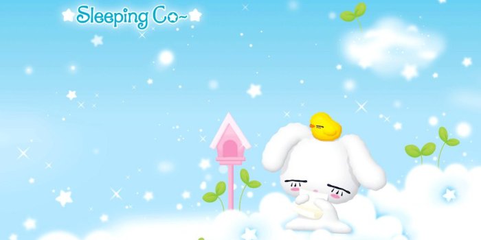 1024x768 Free download Sleeping Co Wallpaper Kawaii Bunny Background Kawaii